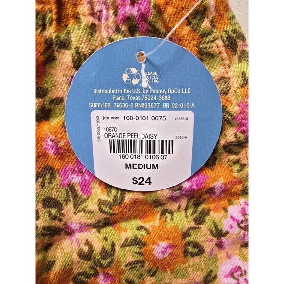 Arizona Body Sleepwear Womens Orange Peel Daisy short size M - Picture 4 of 7